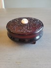 Vintage Avon Cameo Beauty Dust Container Footed Round Powder Box Ariane Unused