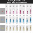 250x Assortment Heat Shrink Wire Connector Electrical Ring Spade Crimp Terminals