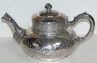 4 Pc  Vintage James W  Tufts Boston Quadrupleplate Teapot Pitcher Sugar Bowls