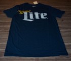 Vintage Style Miller Lite Beer T-shirt Mens Small New W  Tag  Navy Blue