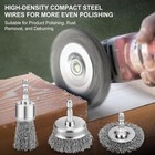 6 Pcs Wire Brush Set  Steel Wire Wheel For Drill 1 4 In Hex Shank  Cup Brush
