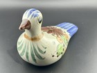 Tonala Pottery Dove Mexican Folk Art Hand Painted Bird Mexico Signed 73 Vtg 8 