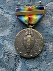 Antique Wwi Ww1 Victory Bronze Medal The Great War For Civilization W ribbon