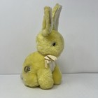 Eden Yellow Bunny Wind Up Musical Plush 8 Inch Stuffed Rabbit Toy Vintage 1980s