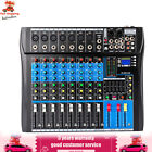 8 Channel Professional Bluetooth Live Studio Audio Mixer Usb Mixing Console