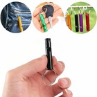 100 Pieces Emergency Whistle With Keychain Aluminum Whistle Survival Whistle    