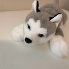 Fao Schwarz Husky Dog Plush Stuffed Animal Gray 12 