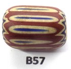 Nice Old Worn Antique Venetian Chevron Trade Bead African  B57 Bg 52