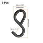 Ratchet Strap S Hook Load 1102 Lbs 82mm Length For 1  Tie Down Strap 6pcs