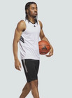 Adidas Legend 3-stripes Basketball Shorts Men   s Black White Iu2432 Size M 7 