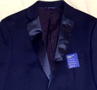 Apt 9 Mens Slim Fit Tuxedo Suit Jacket Sz 40 R New Tag Nwt Satin Lapel trim Blue