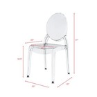 Set Of 4 Clear Ghost Dining Chairs  Stackable Acrylic Chair For Event Large Sit