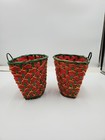 Lot Of 2 Wall Hanging Wicker Baskets