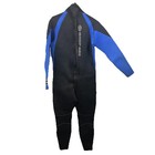 Deep See Unisex 3mm Long Full Wetsuit  Black Blue Diving Suit Size Large
