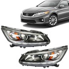 Headlight For Honda Accord 2013-2015 Halogen W led Drl Right left Pair Headlamps