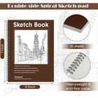 24 Pcs 8 5 X 11   Sketch Book Pads Bulk 30 Sheets Each Spiral Sketchbook 100    