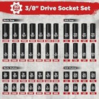 3 8 Inch 50 Piece Milwaukee 6 Point Impact Socket Ratchet Drive And Metric Set