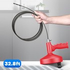 33ft Plumbing Snake Drain Auger Flexible Sink Snake Pipe Snake Drain Clog Tools