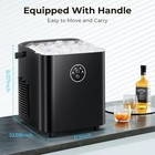 Countertop Ice Maker With Handle  8 Bullet Ice Ready In 6 Mins  Self-cleaning