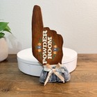 Vintage Wood Sign Powder Room Bathroom Folk Art Primitive Handmade Cottagecore