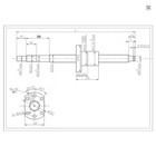 Machined Sfu1204 Ball Screw 450mm Rolled Ballscrew C7 With Single Ball Nut
