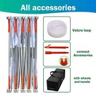 8x8ft Fabric Pop Up Display Stand Backdrop For Trade Show With Wheeled Tote Bag
