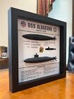 Uss Albacore Submarine Display Shadow Box  Agss-569  9  X 9   Black
