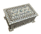 Handmade Wooden Jewelry Box Wood Trinket Storage Wood Box Mother Of Pearl Inlay