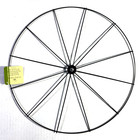 Floral Garden Black Bicycle Wheel Metal Wire Wreath Ring 14  Art Deco 5 Pack