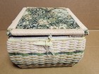 Tapestry Loaded Vtg Singer Sewing Box Storage Basket Organizer Tray Lid 