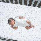 Lambs   Ivy Goodnight Moon 100  Cotton White Fitted Crib Sheet - Moon stars