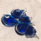 Chopstick Rest Free Shipping Glas Crafts Small Bird Waterfowl Pigeon Blue