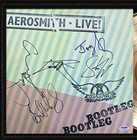 Aerosmith Live Cherry Wood Reproduction Signature Record Display  m4 