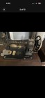 Antique White Rotary Sewing Machine And Martha Washington Cabinet