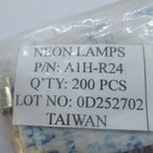 200pc Neon Lamps A1h-r24 Subminiature High Brightness Midget Flange Base New