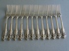 Wallace Grande Baroque  Sterling Forks 8  True Dinner  set Of 12 mint Condition 
