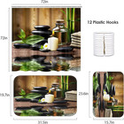 Green Bathroom Set With Shower Curtain And Rugs And Accessories  Bamboo Stones S
