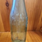 Vintage Antique Pluto Water America s Physic Small 8 5  Green Glass Bottle 