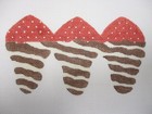 Meredith Collection Handpainted Needlepoint Canvas Chocolate Strawberry 3d
