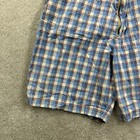 Abercrombie Fitch Shorts Mens Size 36 Blue Plaid Bermuda Flat Front Vtg Y2k