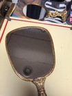 Vintage Matson Dogwood 24k Gold Plated Vanity Dresser hand Mirror 