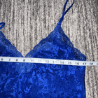 Vintage Gold Label Victorias Secret Womens Small Jacquard Chemise Babydoll Blue