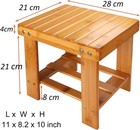 Small Bamboo Step Stool For Kids  10 Inch High Multi-functional Medium Size 