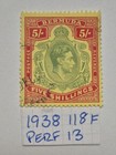 Bermuda Kgvi 1938 5 - Perf 13 Sg118f Stamp Fine Used