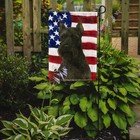 Black Schnauzer American Flag Garden Size Wdk6103gf
