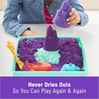 Kinetic Sand  Sandbox Set With 1lb Purple Play Sand  4 Tools   Molds  Storage   