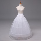 Women Crinoline Petticoat 4 Hoop Skirt White Ball Gown Underskirt For Bridal Us