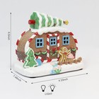 Christmas Gingerbread House Lighted Hand-painted Resin Holiday House With Lig   