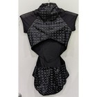 Michelle Uberreste Carbon-14 Bodysuit Black Geometric Cyber Goth Rave Leotard S