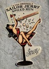      2012 Large Sailor Jerry Pin Up Martini Girl Metal Beer Bar Tin Sign Mancave